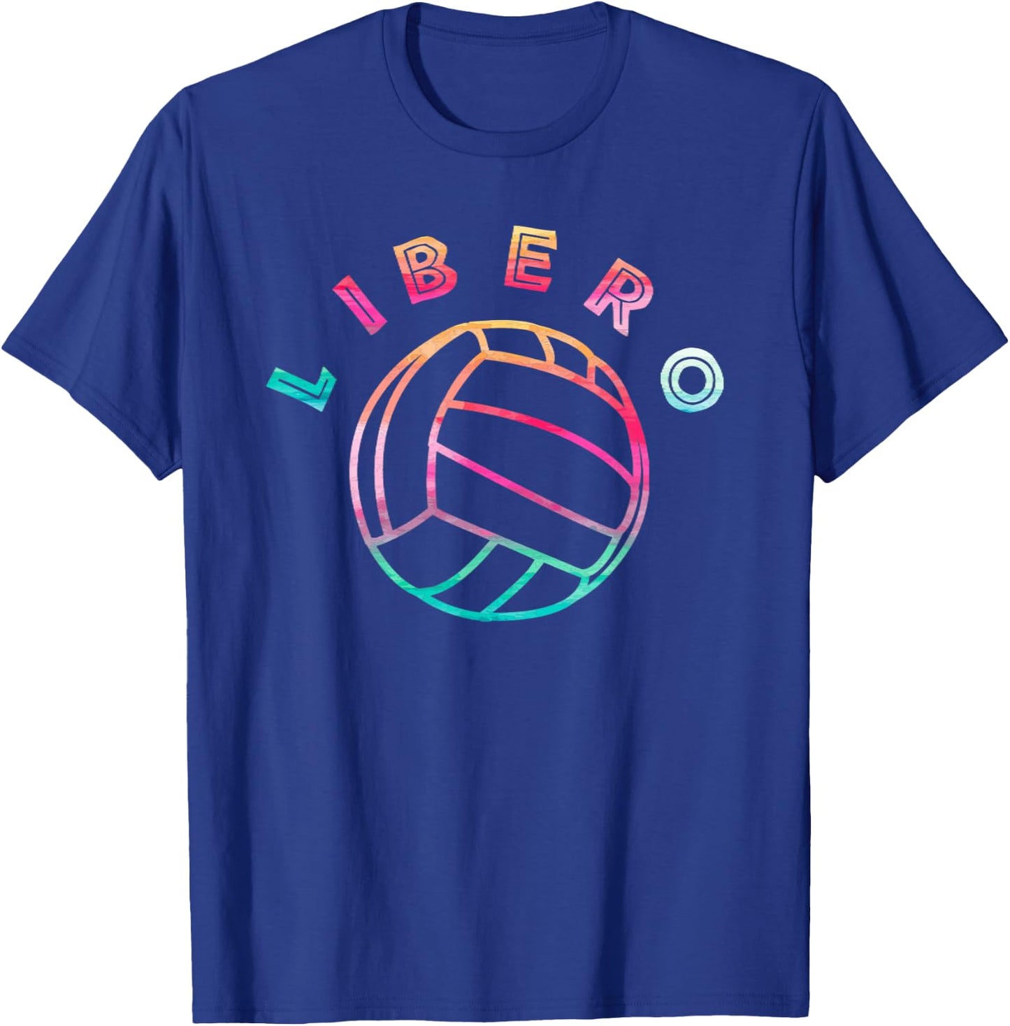 Funny Libero Volleyball Defensive Player Position Colorful T-Shirt - T-Shirt | Royal