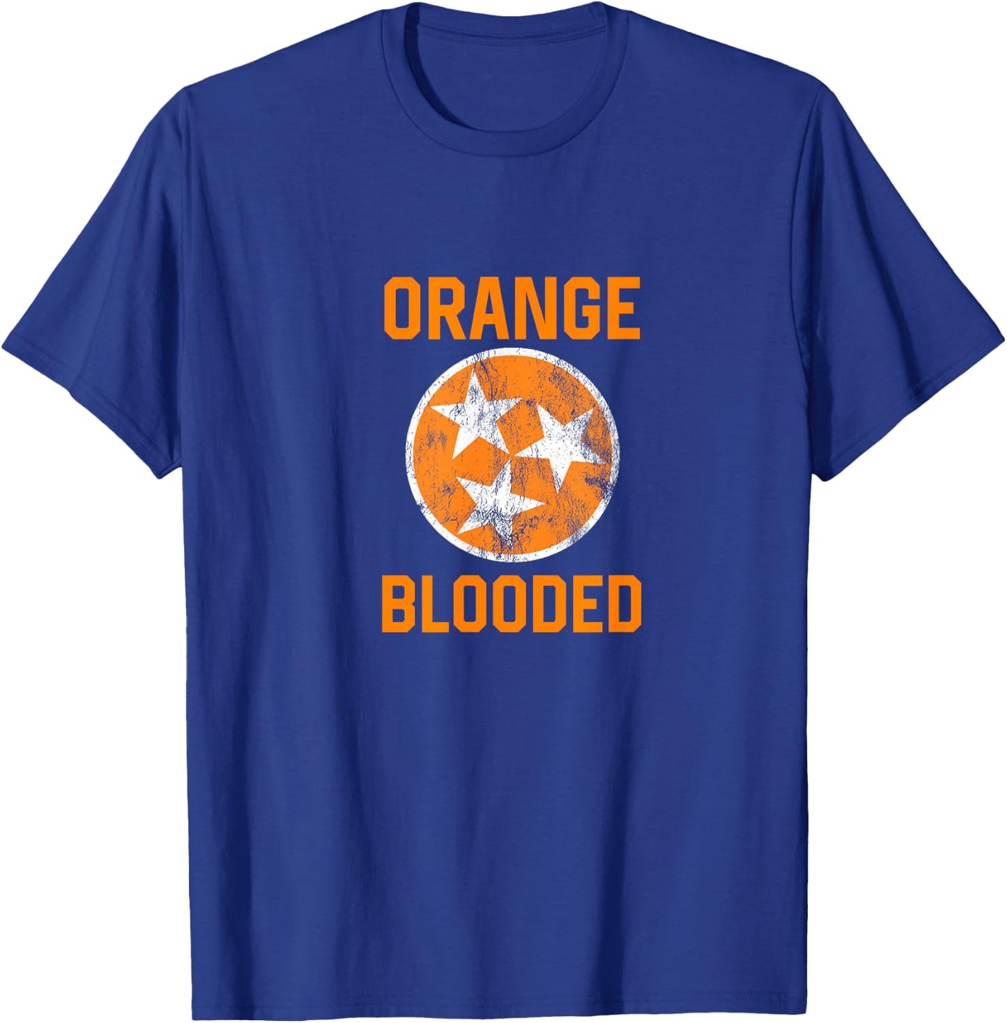 Tennessee Fan Orange Blooded Vol Sports Fan State Flag TN T-Shirt - T-Shirt | Royal