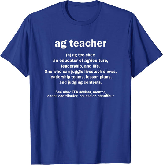 Agriculture Teacher Instructor T-Shirt - T-Shirt | Royal