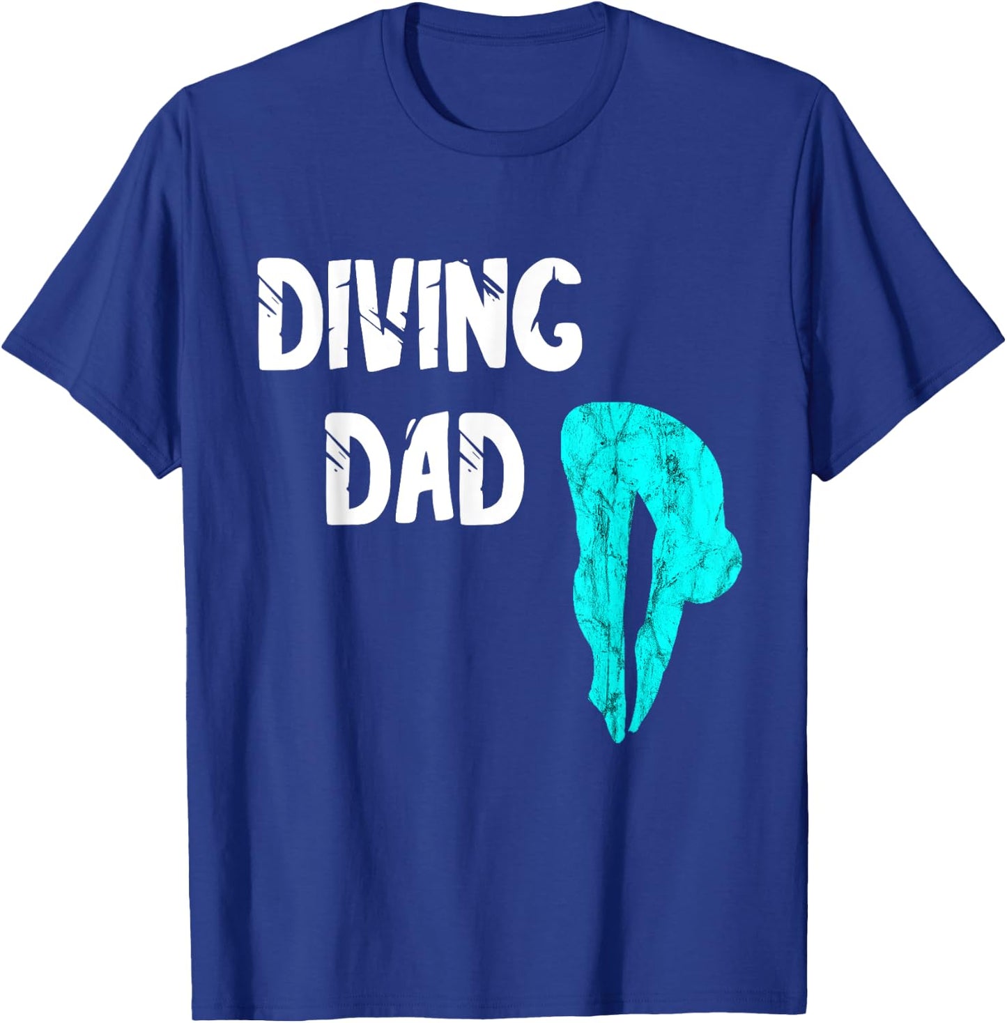Diving Dad Springboard Swimming Platform Diver Papa Dive T-Shirt - T-Shirt | Royal