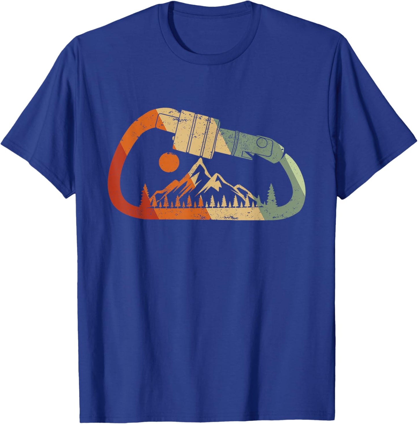 Retro Vintage Climbing Hiking Gift Rock Climber T-Shirt - T-Shirt | Royal