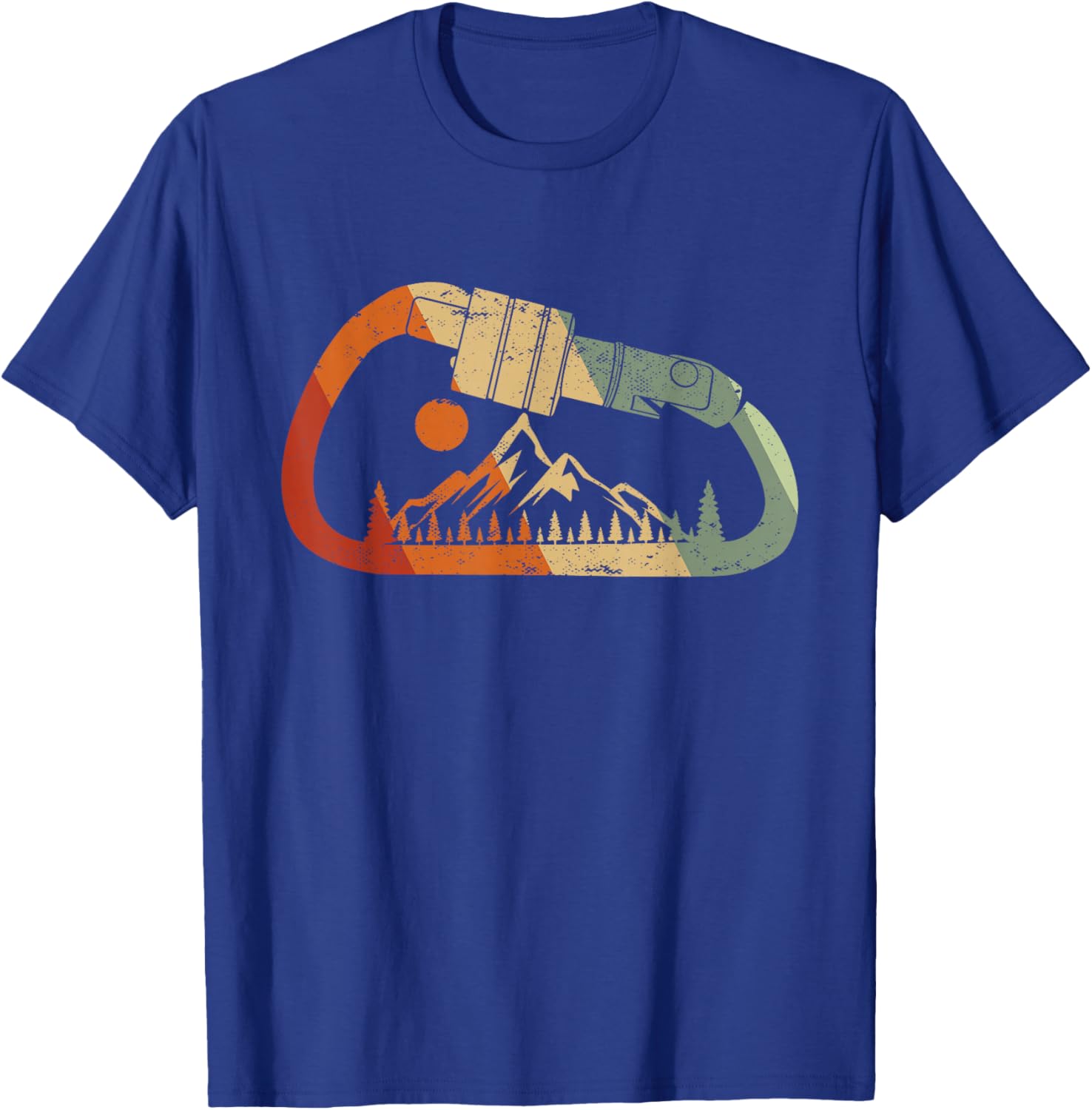 Retro Vintage Climbing Hiking Gift Rock Climber T-Shirt - T-Shirt | Royal