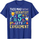 This Mad Scientist Is 5 Let's Experiment Chemistry Birthday T-Shirt - T-Shirt | Royal