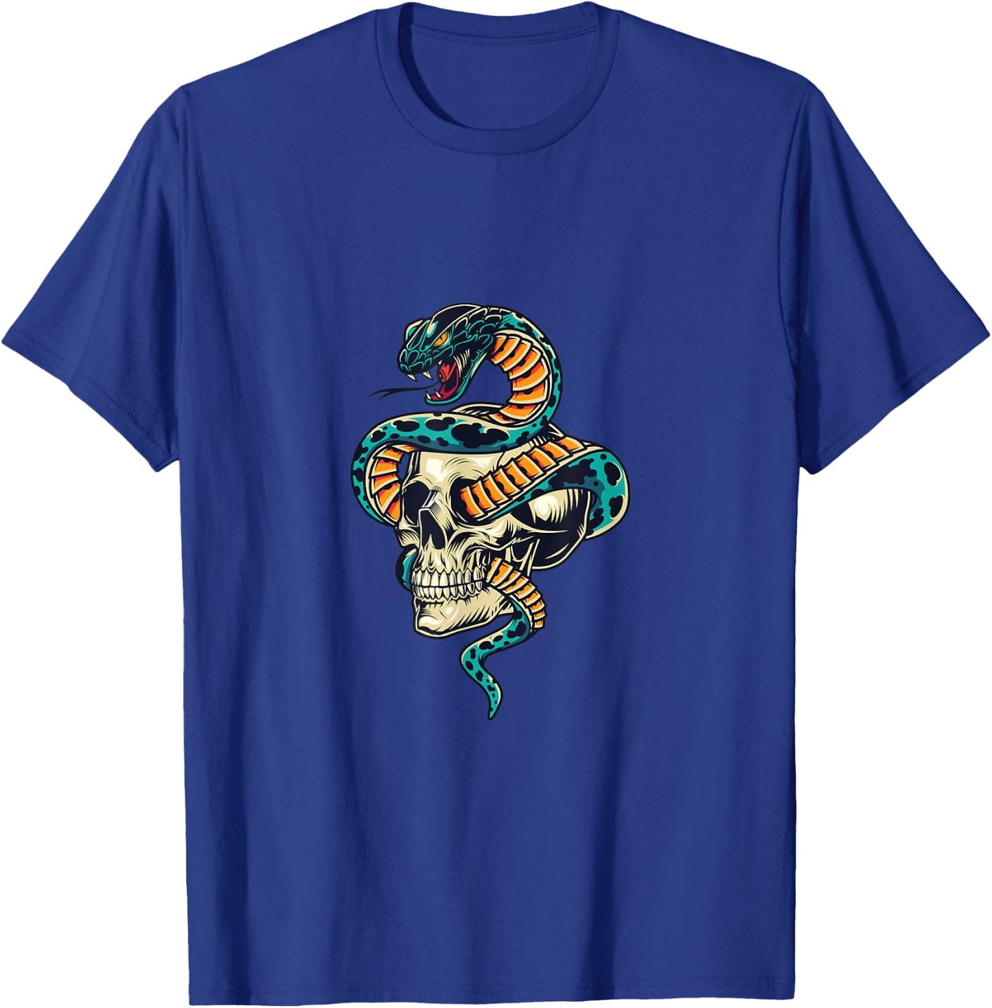 Tattoo Design Snake in Skull Cobra Skull T-Shirt - T-Shirt | Royal