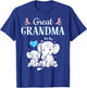Great Grandma To Be Elephant Baby Shower Great Grandma T-Shirt - T-Shirt | Royal