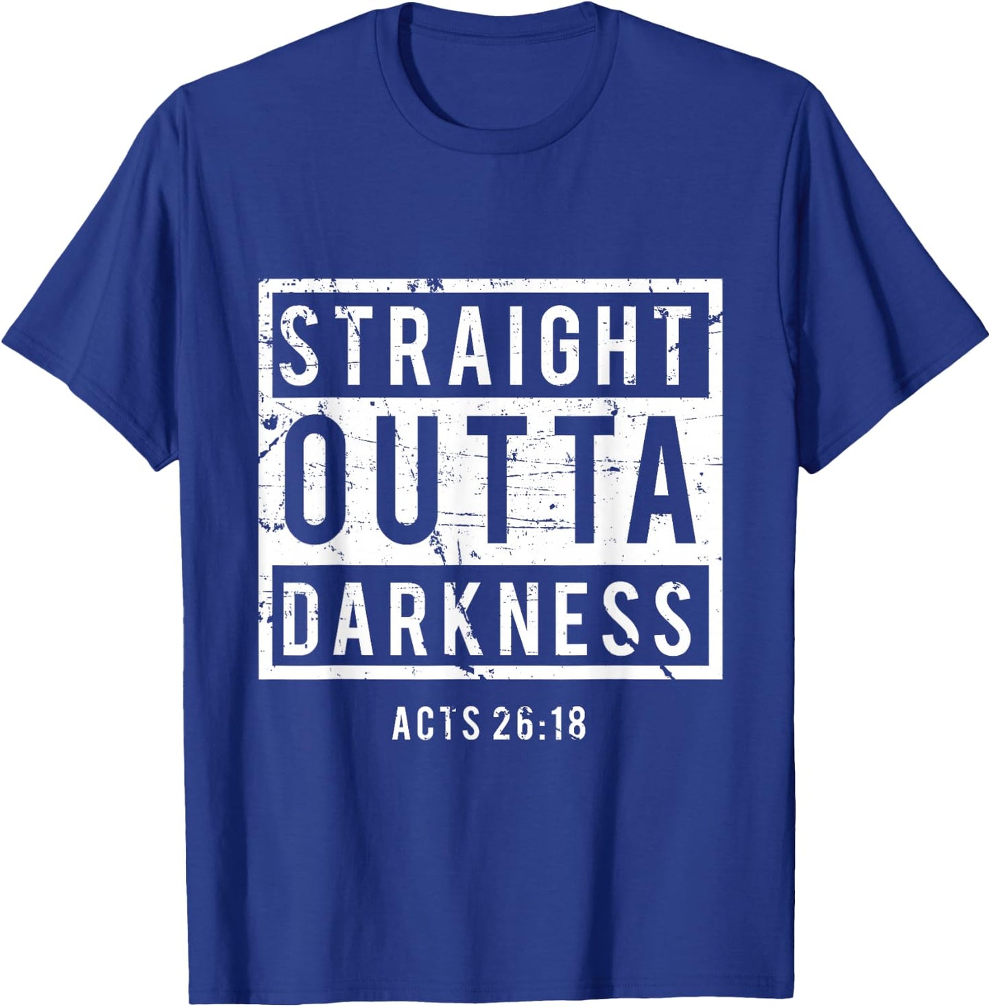 Biblical Verse Gifts - Straight Outta Darkness T-Shirt - T-Shirt | Royal