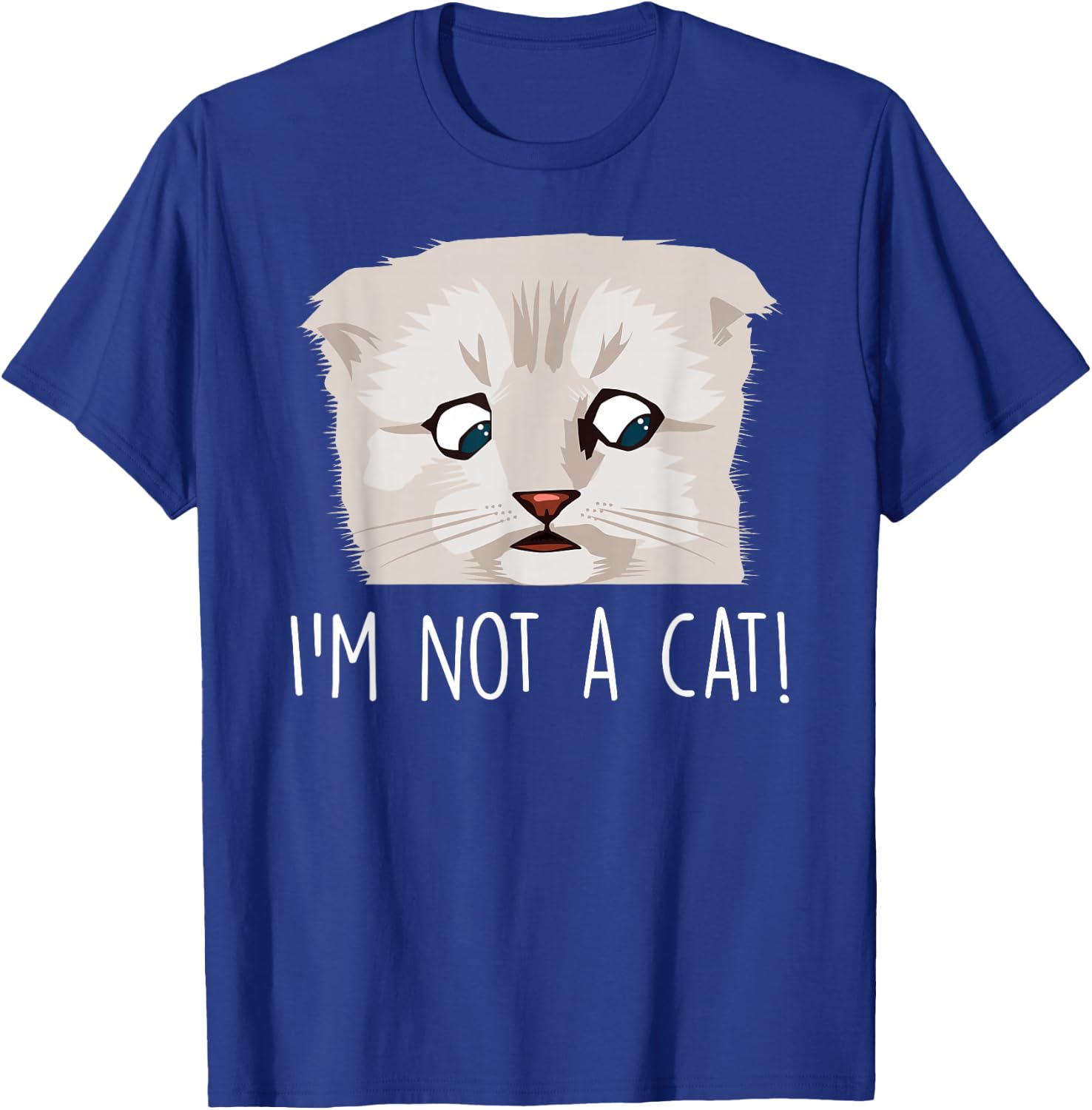 Funny I'm NOT a Cat I am not a Cat video call internet meme T-Shirt - T-Shirt | Royal