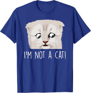 Funny I'm NOT a Cat I am not a Cat video call internet meme T-Shirt - T-Shirt | Royal