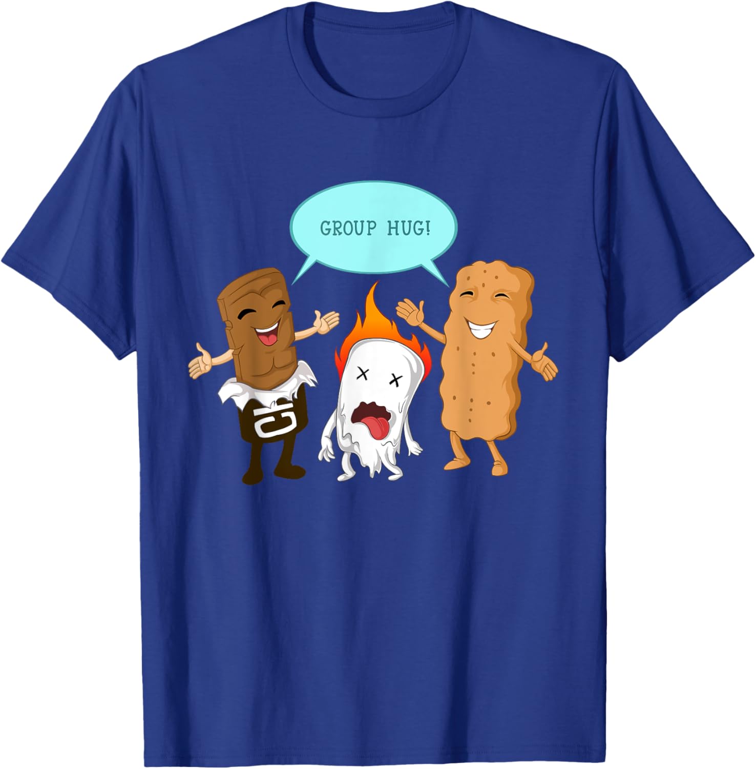 Group Hug S'mores Marshmallows Cute Camping Funny Food Gift T-Shirt - T-Shirt | Royal