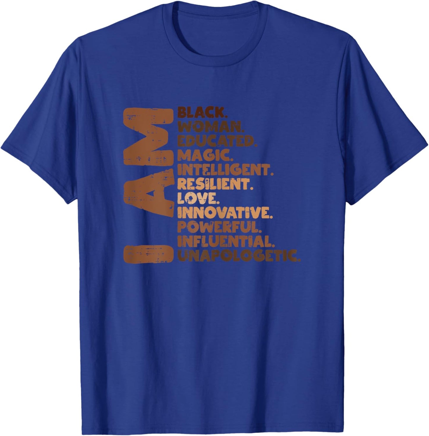 I Am Black Woman Melanin Africa Pride History BHM Women Gift T-Shirt - T-Shirt | Royal