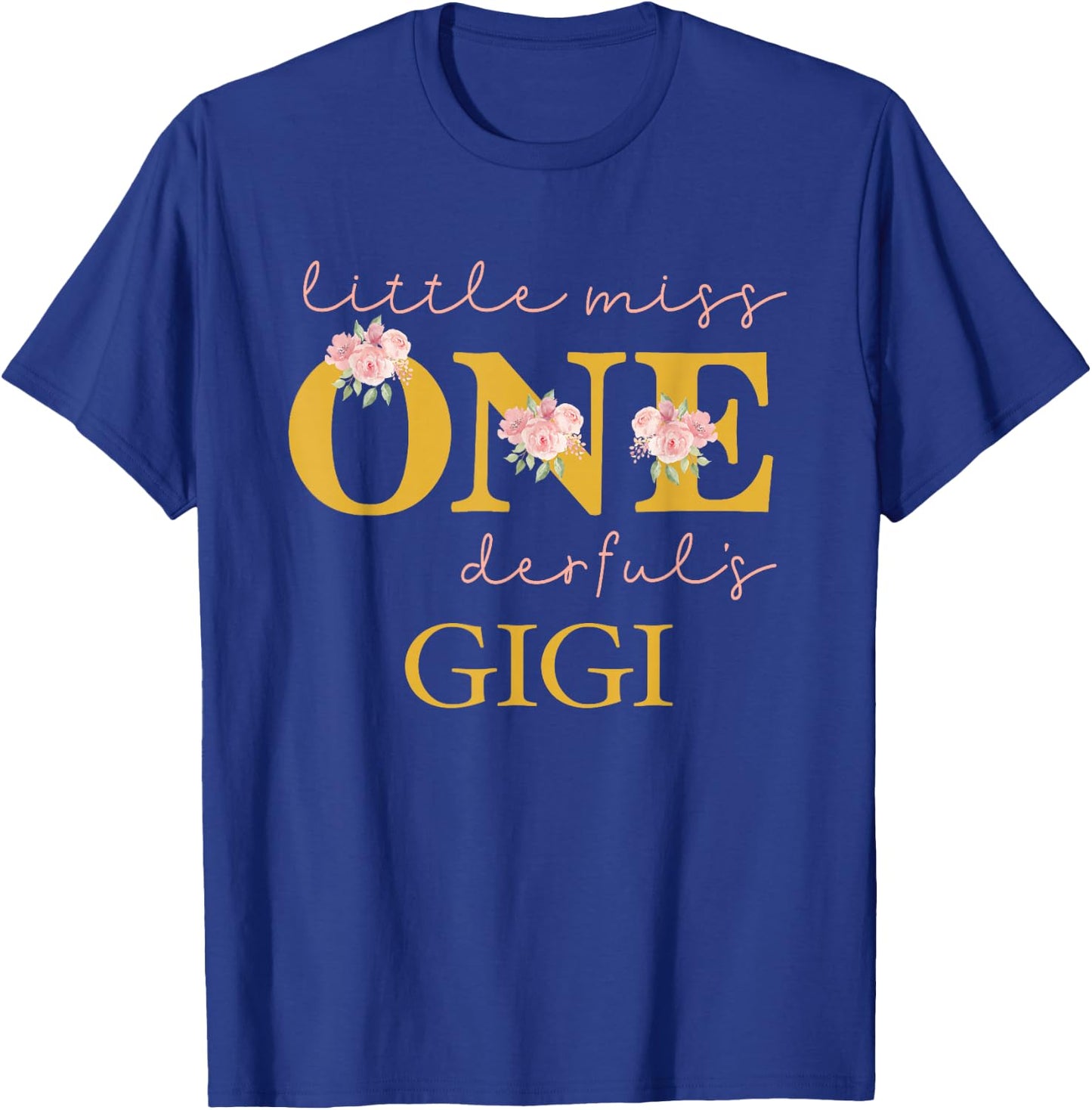 Gigi Little Miss Onederful Birthday Party 1 Year Old Girl T-Shirt - T-Shirt | Royal