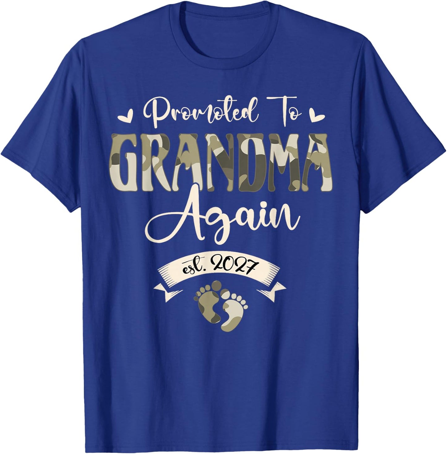 Promoted to Grandma Again 2027 T-Shirt - T-Shirt | Royal