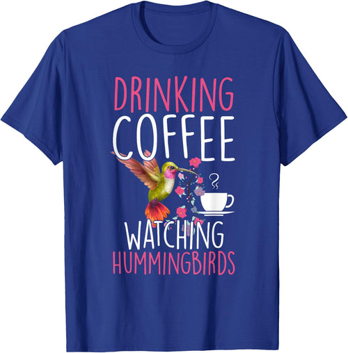 Hummingbird Love Drinking Coffee Watching Hummingbirds