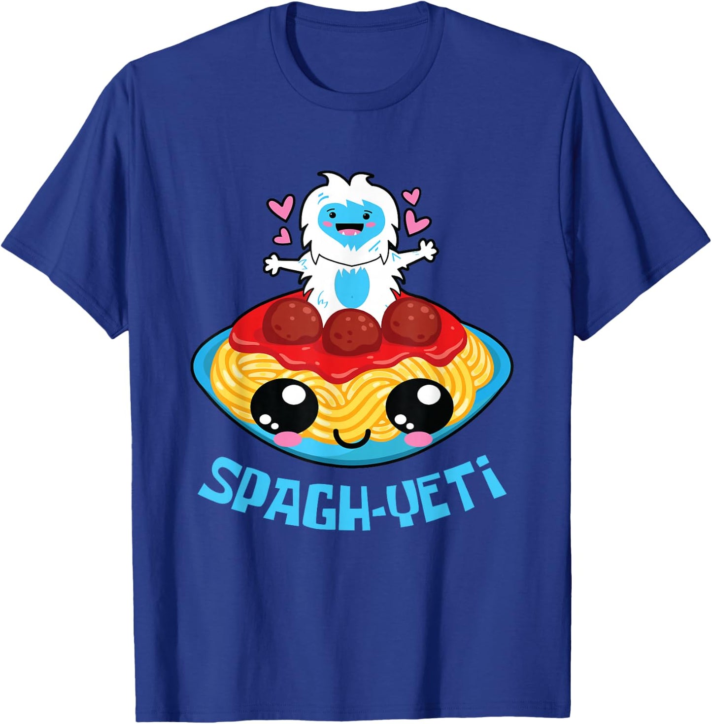 Spagh-Yeti I Spaghetti Sweet Kawaii Yeti Bigfood Manga T-Shirt - T-Shirt | Royal