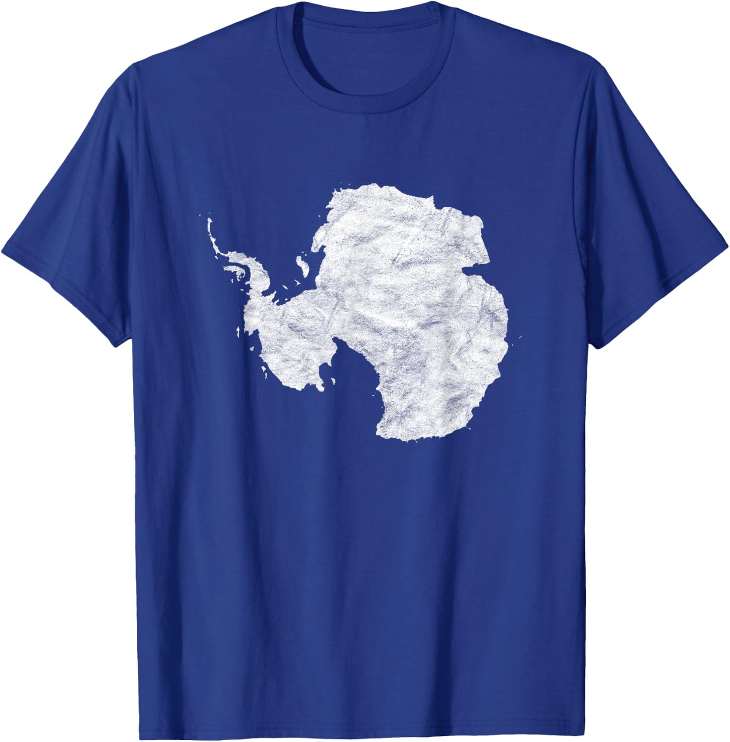Antarctica Map Minimalist Distressed Vintage 80s South Pole T-Shirt - T-Shirt | Royal