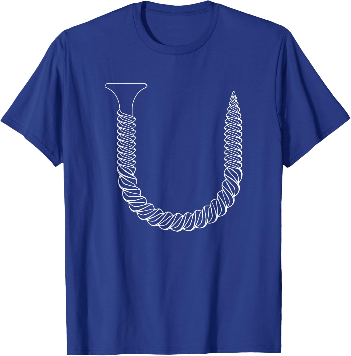 Screw Shaped U - Funny Tool Insult Shirt T-Shirt - T-Shirt | Royal