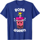 Boba Queen Love Cute Bubble Tea Lovers Women Girls Kids Gift T-Shirt - T-Shirt | Royal