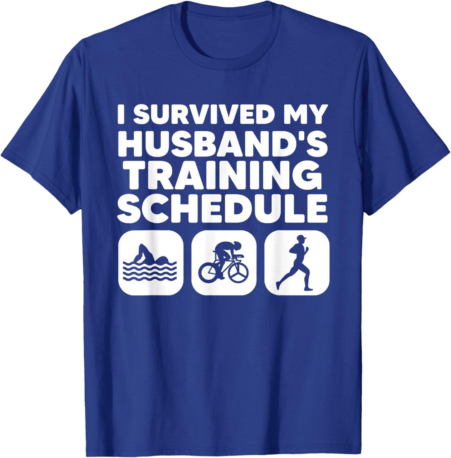 Funny Triathlon Art Women Triathlete Swim Bike Run T-Shirt - T-Shirt | Royal