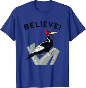 Birdwatching Gifts for Birders Endangered Ivory-Billed Woodpecker T-Shirt - T-Shirt | Royal