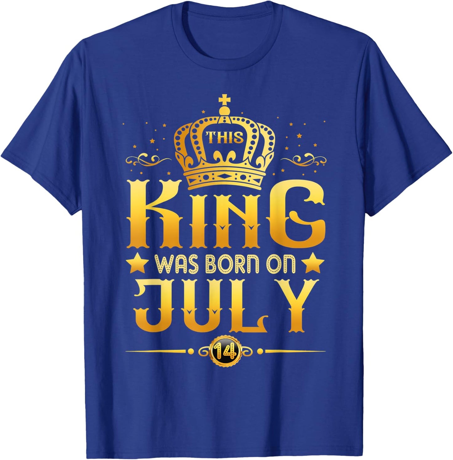 This King Was Born On July 14th Cancer Leo T-Shirt - T-Shirt | Royal