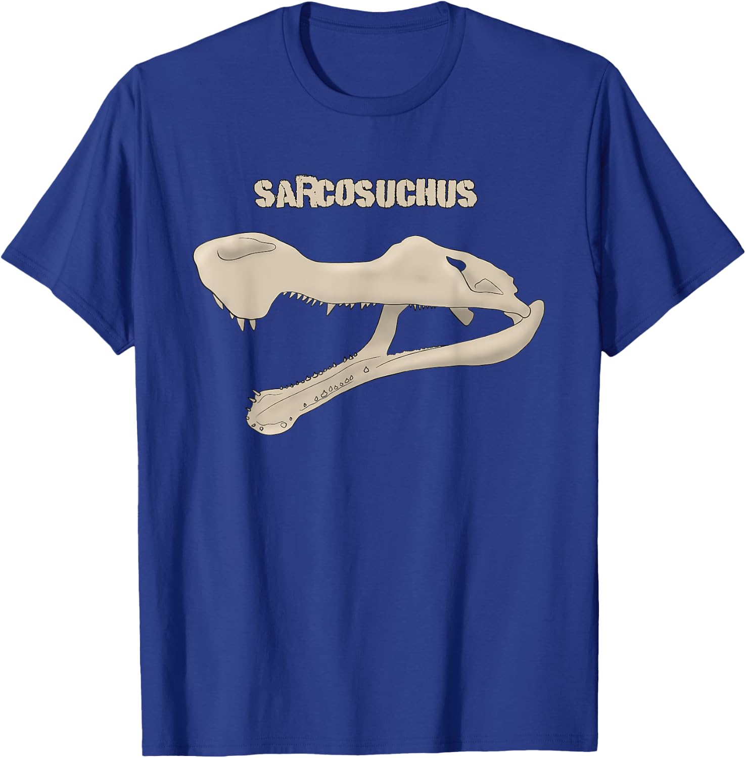 Dinosaur Sarcosuchus Fossil Crocodile Prehistoric Lizard T-Shirt - T-Shirt | Royal