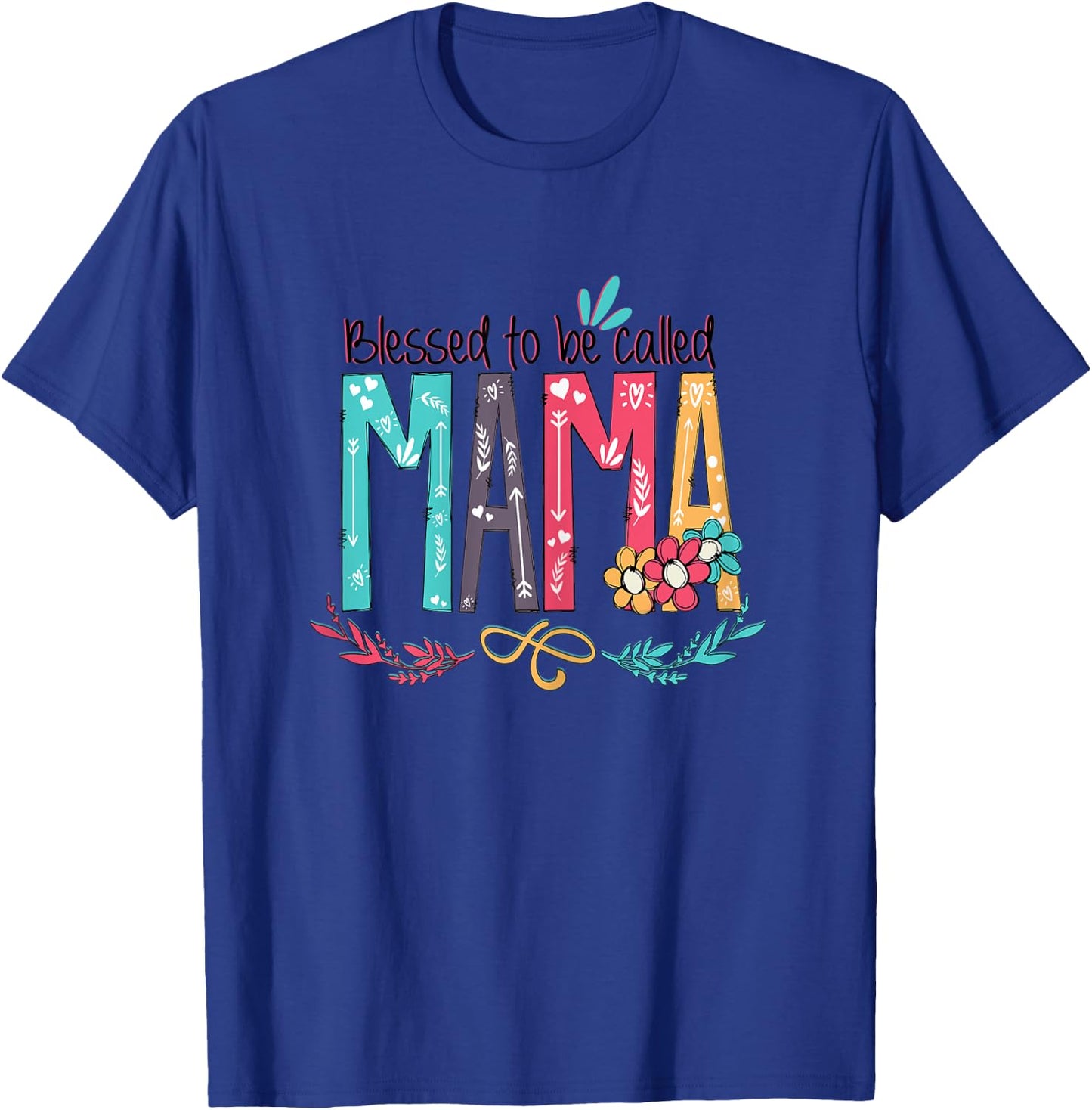 Blessed to be called MaMa Colorful gifts-Grandma T-Shirt - T-Shirt | Royal