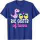 Big Sister Of Twins Big Sister Big Twin Sister T-Shirt - T-Shirt | Royal