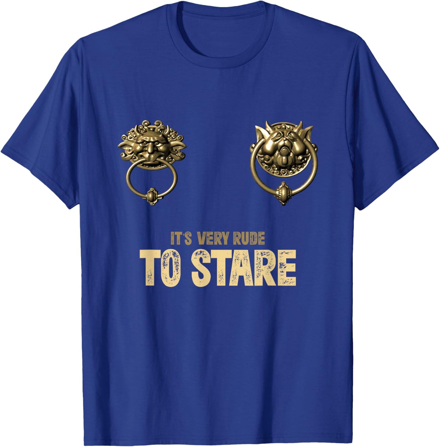 It's Very Rude to Stare Labyrinth Door Knocker T-Shirt - T-Shirt | Royal