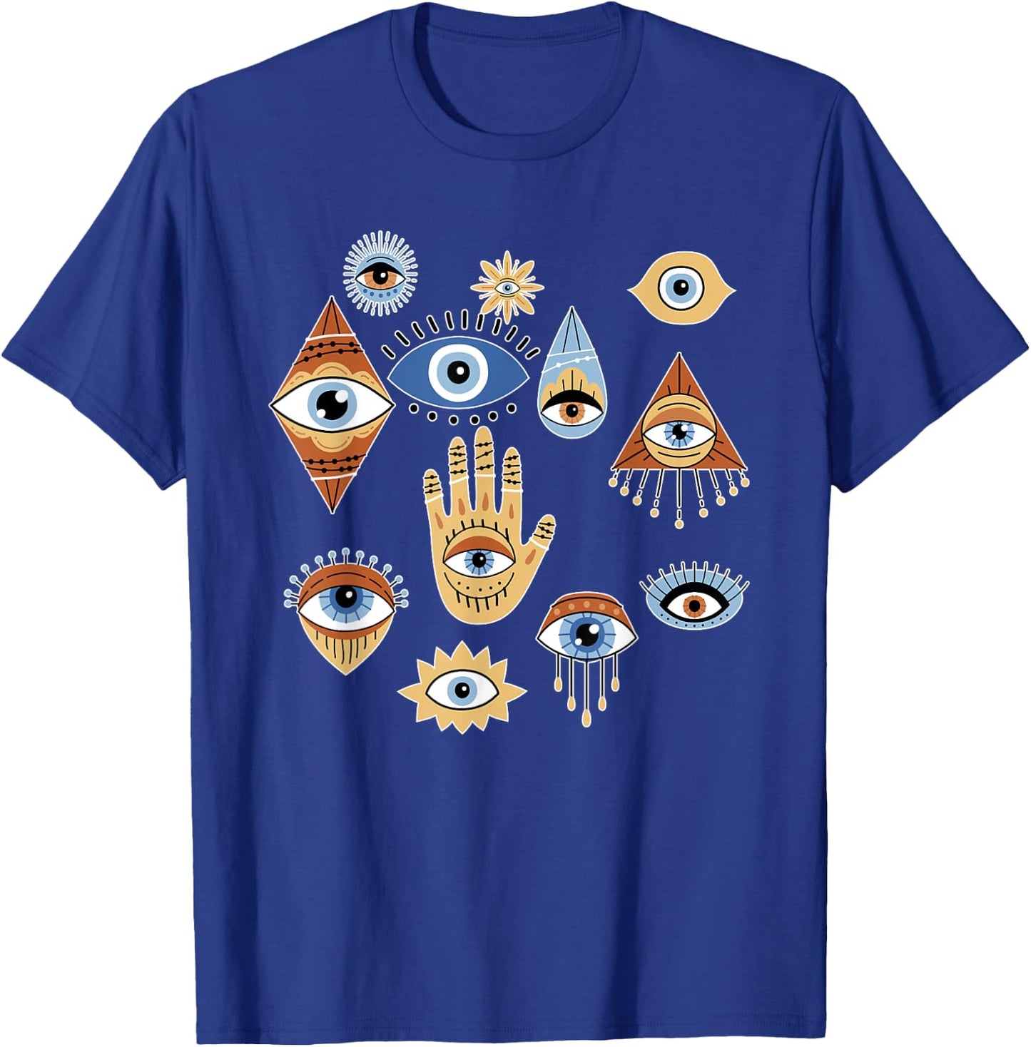 Evil Eye Curse Protection Hand of Hamsa Seeing Eyes T-Shirt - T-Shirt | Royal