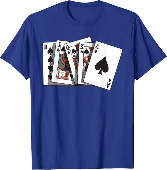 Poker Texas Hold'em - Gambling Casino Royal Flush Poker T-Shirt - T-Shirt | Royal