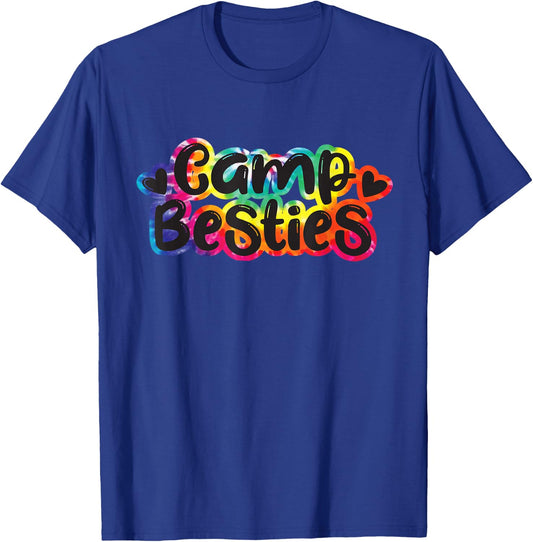 Camp Besties Shirt Cute Tie Dye Best Friend Summer Girl Gift T-Shirt - T-Shirt | Royal
