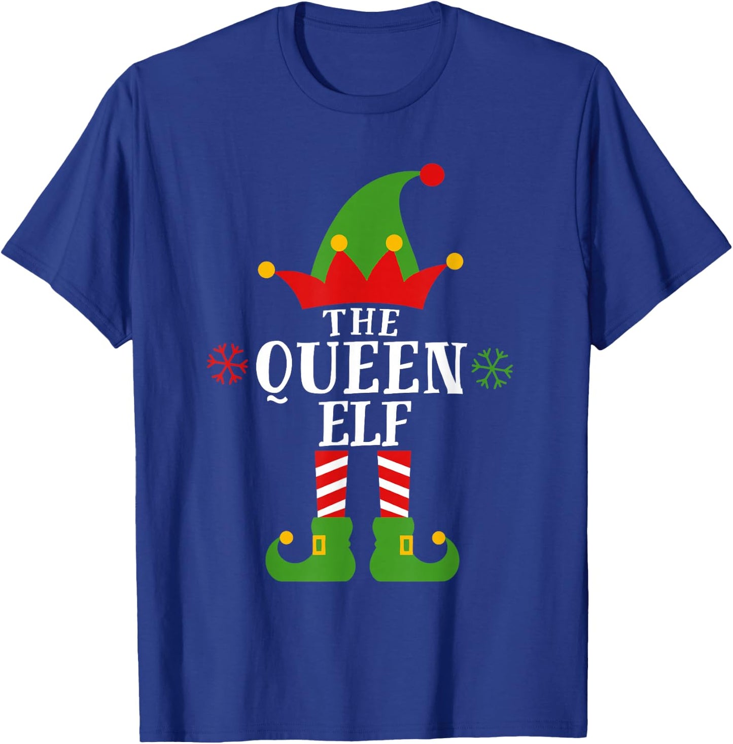 Queen Elf Funny Matching Family Christmas Pajama Girl T-Shirt - T-Shirt | Royal