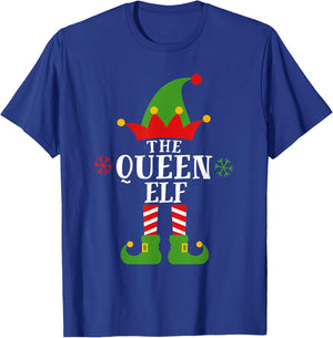 Queen Elf Funny Matching Family Christmas Pajama Girl T-Shirt - T-Shirt | Royal
