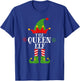 Queen Elf Funny Matching Family Christmas Pajama Girl T-Shirt - T-Shirt | Royal