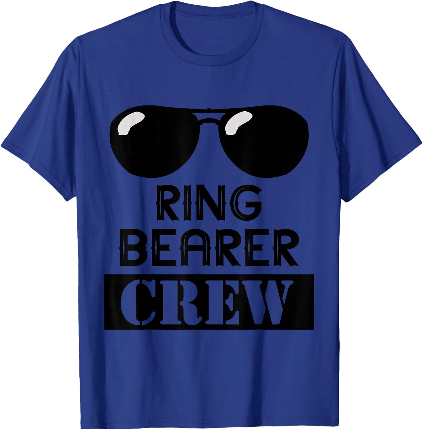 Ring Bearer Crew Ring Wedding Party Sunglass Security T-Shirt - T-Shirt | Royal