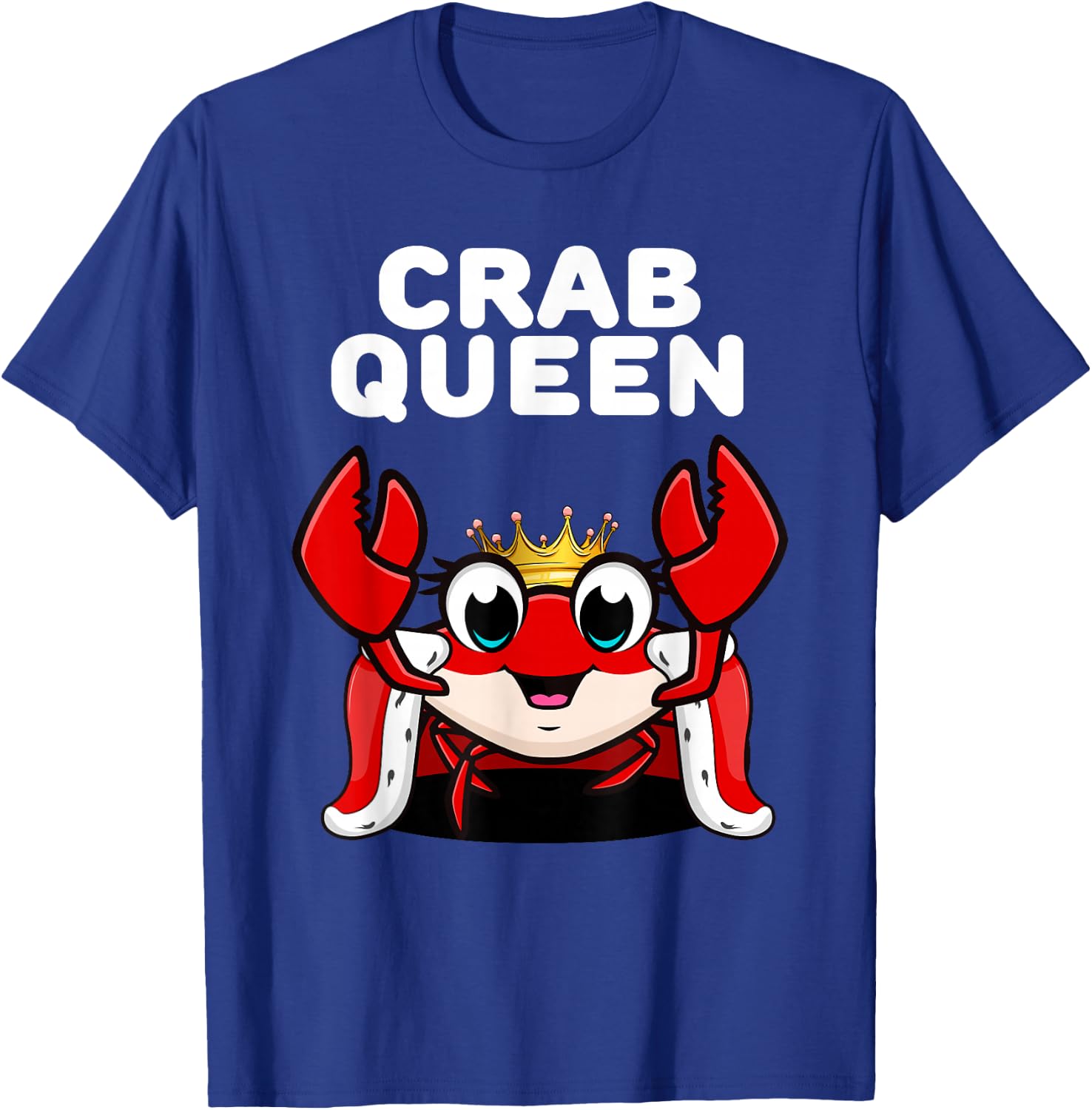 Women's Crab Queen Shirt | Girls , Black T-Shirt - T-Shirt | Royal