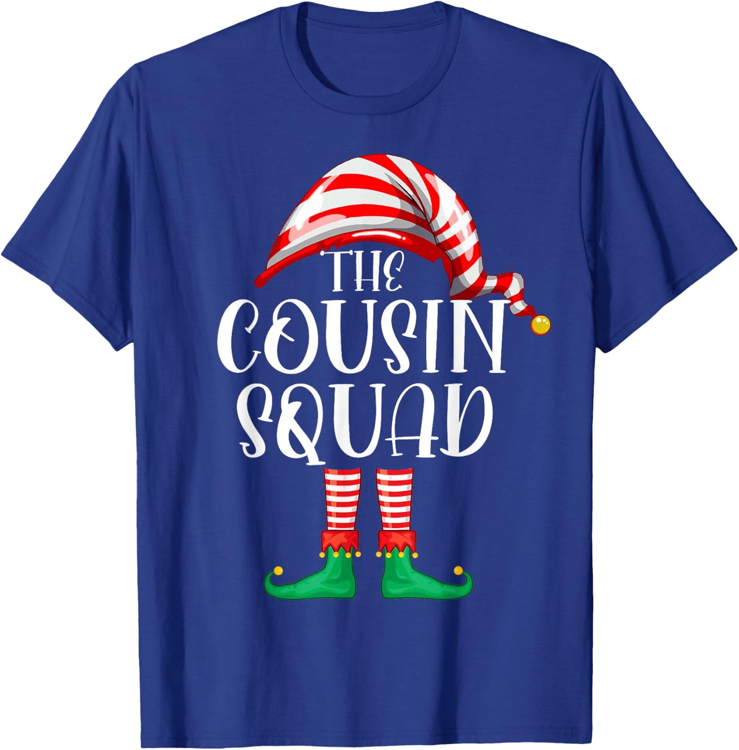 Cousin Squad Christmas Cute Xmas Elf Party Pajama Matching T-Shirt - T-Shirt | Royal