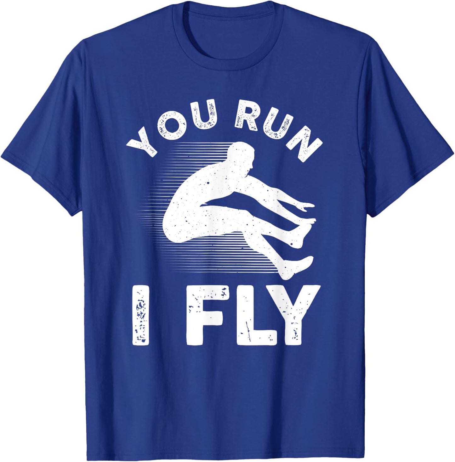 Cool Long Jump Art Track And Field Athlete Men Women Sports T-Shirt - T-Shirt | Royal