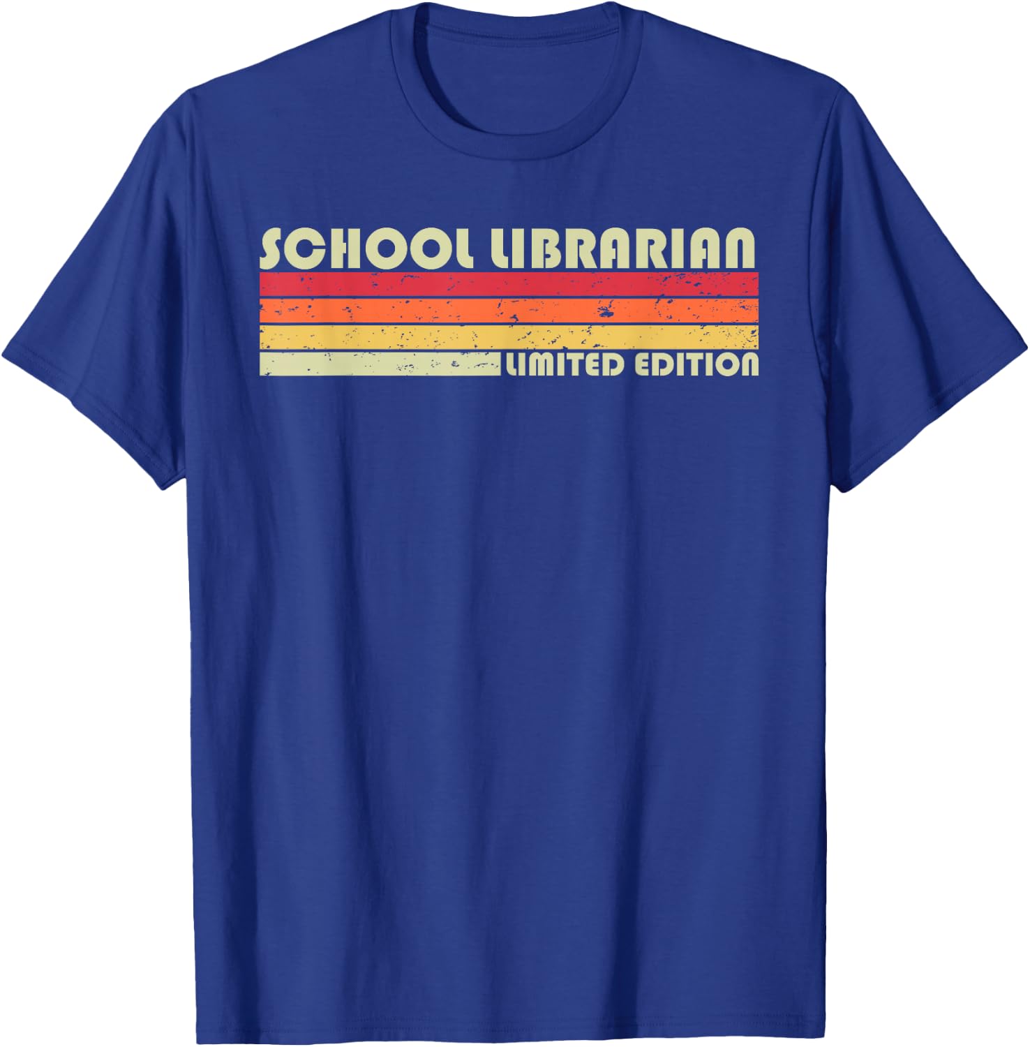 School Librarian Funny Job Title Profession Birthday Worker T-Shirt - T-Shirt | Royal