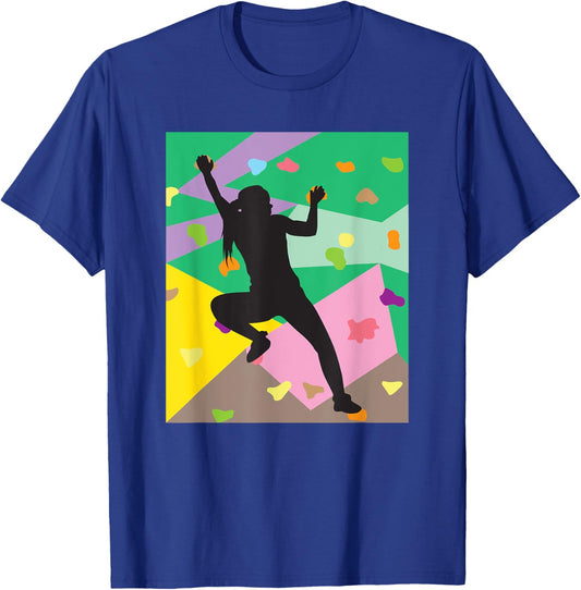 Alpinism Wall Climbing Rock Climbers Gift Women Kids Girls T-Shirt - T-Shirt | Royal