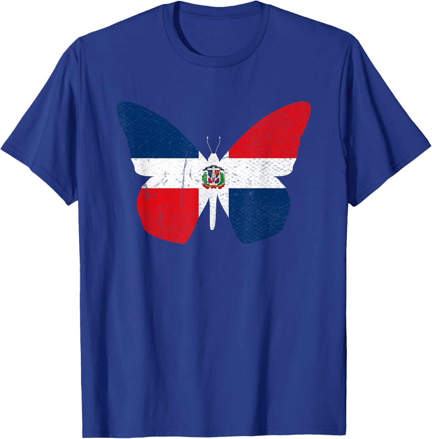 Dominican Republic flag Butterfly Dominicana T-Shirt - T-Shirt | Royal