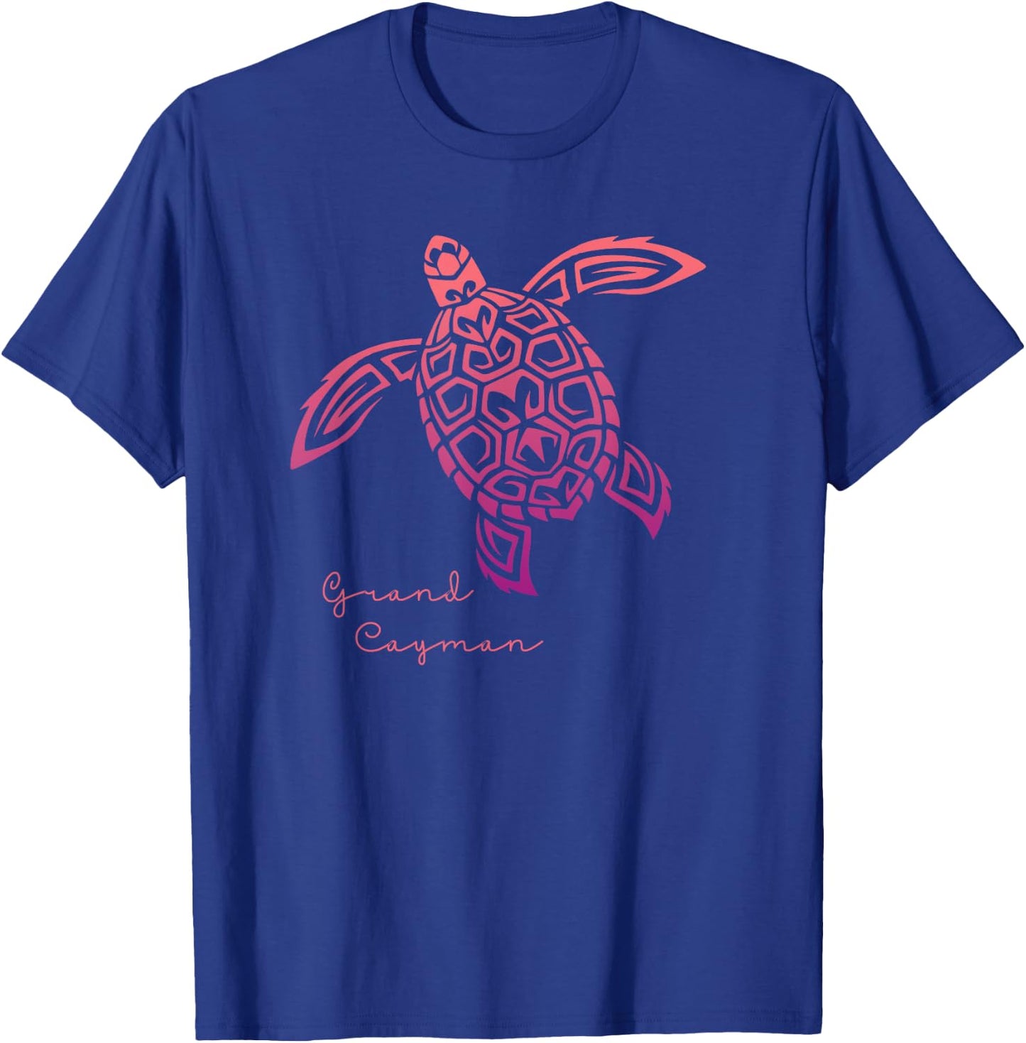 Retro Grand Cayman Islands Sea Turtle Souvenir Vacation T-Shirt - T-Shirt | Royal