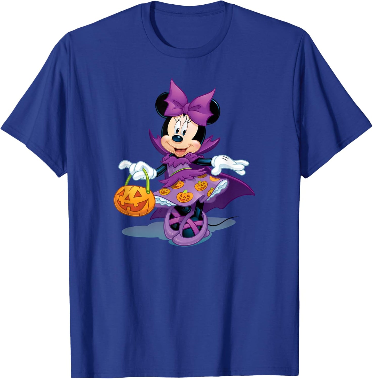 Minnie Mouse - Halloween Trick Or Treat Purple Pumpkin Dress T-Shirt - T-Shirt | Royal