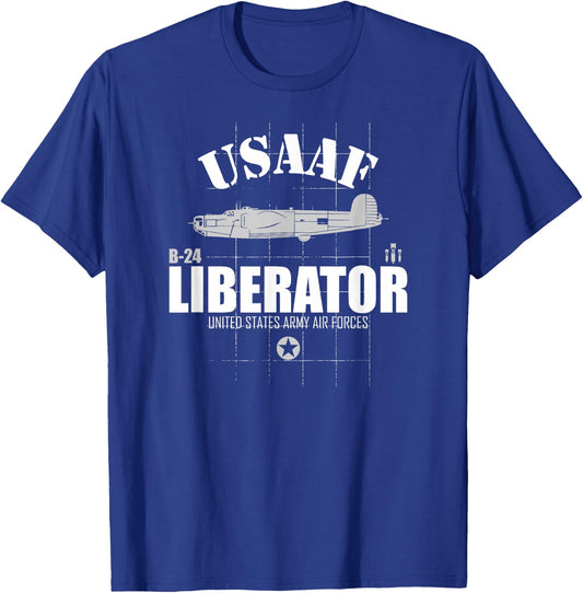 WW2 Bomber - USAAF B-24 Liberator T-Shirt - T-Shirt | Royal