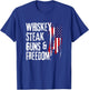 Whiskey Steak Guns & Freedom Cool Whiskey Freedom T-Shirt - T-Shirt | Royal