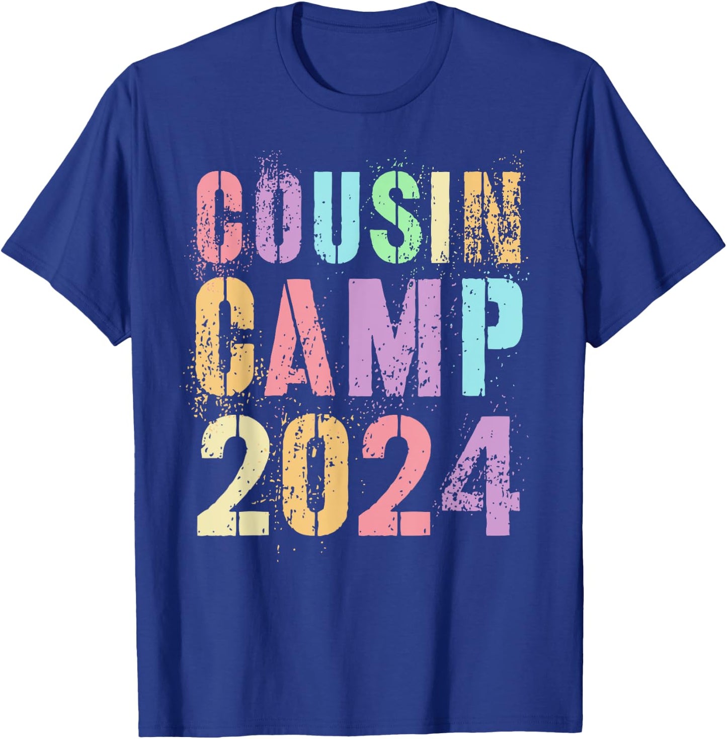Kids COUSIN CAMP 2024 Family Vacation Crew Summer Trip Vacay T-Shirt - T-Shirt | Royal