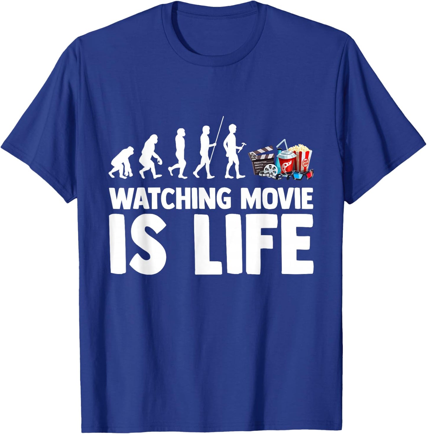 Movie Action Cinema Film Comedy Flick Feature T-Shirt - T-Shirt | Royal