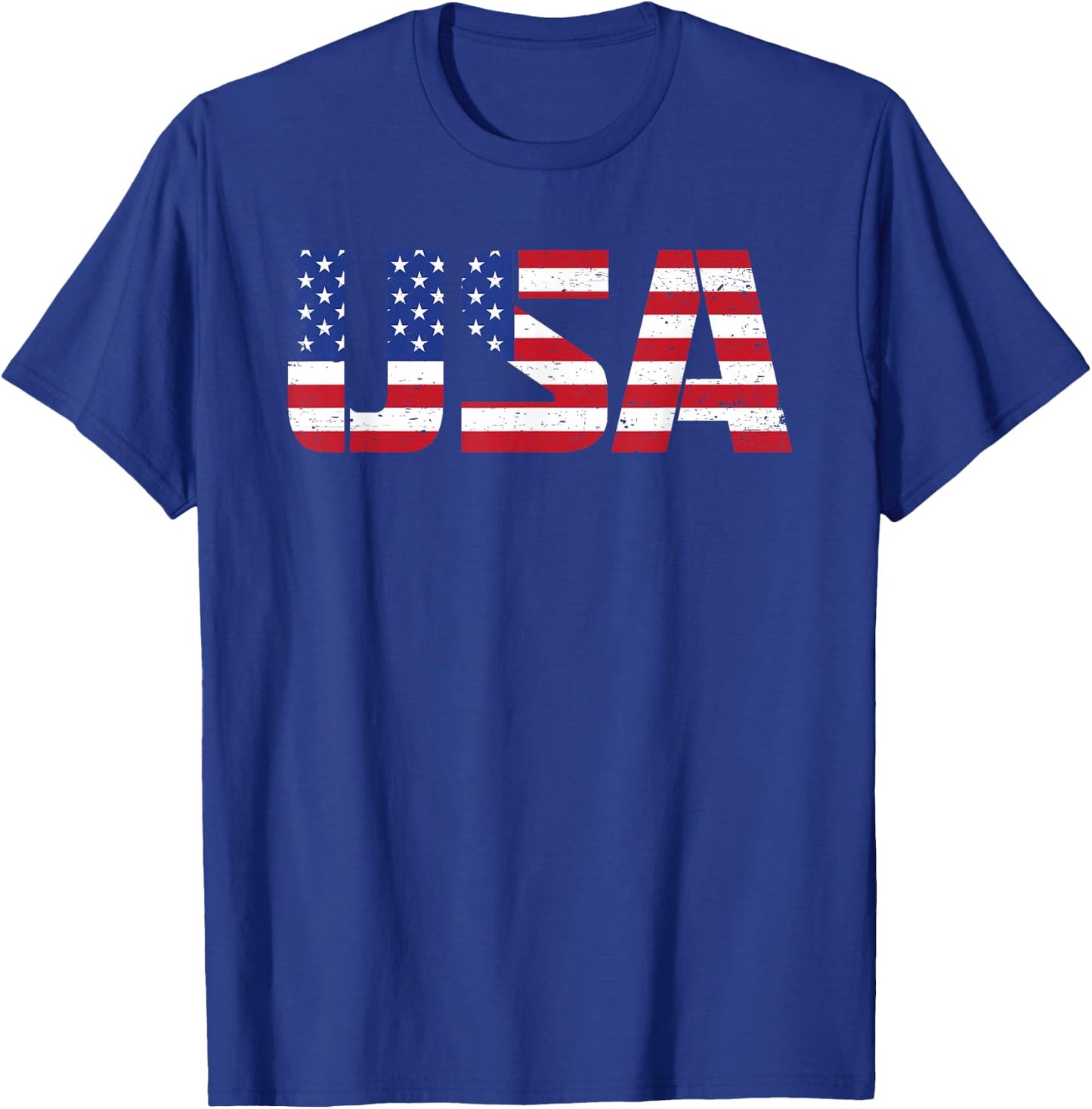 USA American Flag - 4th of July T-Shirt - T-Shirt | Royal