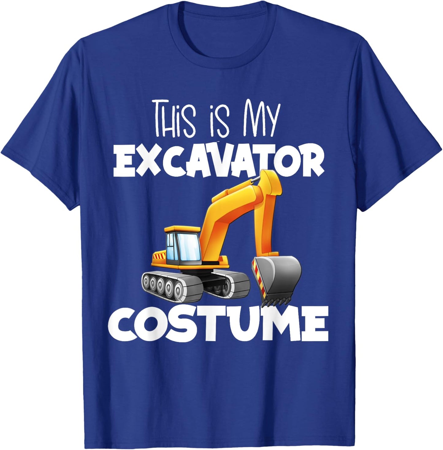 This Is My Excavator Costume Digger Truck Halloween Costume T-Shirt - T-Shirt | Royal