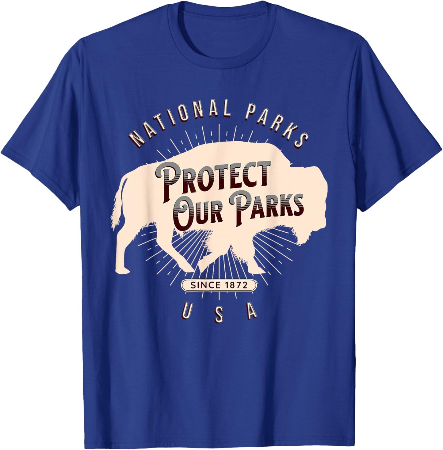 Protect Our Parks National Park America Hike Outdoors T-Shirt - T-Shirt | Royal